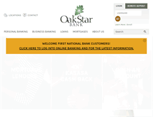 Tablet Screenshot of oakstarbank.com